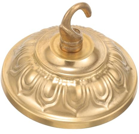 Uonlytech Rosace De Lustre En Cuivre Avec Crochet Ouvert Certifiée, Plaque Suspendre Lumineuse Résistante à La Corrosion, Adaptée Aux Plafonniers Et Suspensions, Pour Installation Intérieure,