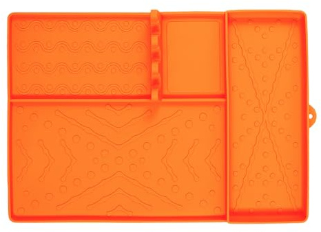 Alfombrilla para barbacoa, espátula para parrilla al aire libre, 16.1 x 11.6 x 0.67 pulgadas, soporte protector de utensilios de silicona, almohadilla de goteo de herramientas, fácil de limpiar