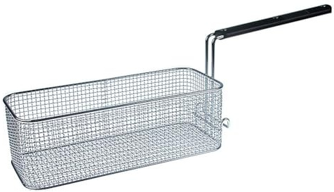 Panier friteuse L1 370mm B1 150mm H1 120mm acier chromé, poignée robuste – remplacement parfait pour friteuses professionnelles de Angelo Po 36A2340 pour Friteuse électrique 091FR1E, 191FR2I, 1N1FR2E