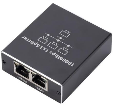 YPREWY Splitter 1 A 2 3 4 1000Mbps Ethernet Con Tipo C Cavo di Alimentazione Gigabit Switch Per Computer Hub Router Gigabit LAN