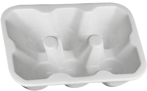 BESPORTBLE Contenitore per Uova in Ceramica Bianca Scomparti per Frigorifero Organizer per Uova Resistente e Salvaspazio Vassoio Portauova Elegante per Cucina Contemporanea