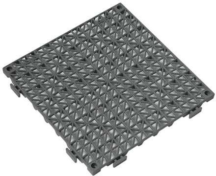 Carrelage Emboîtable et Antidérapant Caillebotis Douche Facile D'entretien dalle Pvc Garage Allées Jardin(Gray,45pieces)