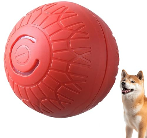 yupeuooe Interaktiv hundboll, rörelseaktiverad smart rullande boll för hund | Elektronisk valpleksak för liten medium stor valp slipning tuggträning träning träning