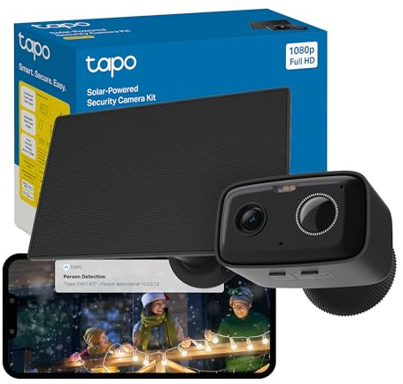 Tapo C401 KIT 2MP Solar Security Camera Outdoor Wireless,Colour Night Outdoor Camera,Smart Tracking Security Camera,Long Battery Life CCTV,IP65,No Hub,Alexa,Google Home,Flexible Storage,No Monthly fee