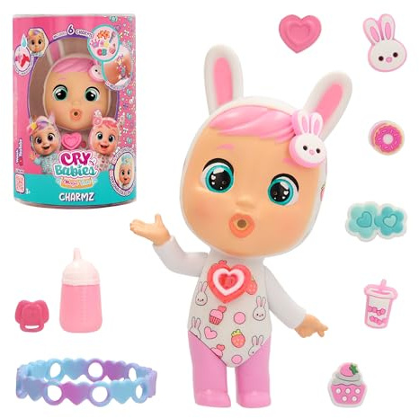 Cry Babies Magic TEARS CHARMZ Coney Sammelbare Mini-Puppen 8 Babypuppen mit Charms zum Personalisieren Kinder ab 3 Jahren