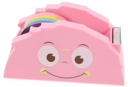 PRETYZOOM Klebebandabroller mit Cartoon Motiv Kompakter Klebebandspender aus Kunststoff mit Robustem Standfuß Praktischer Kleiner Klebebandhalter für Schule und Büro