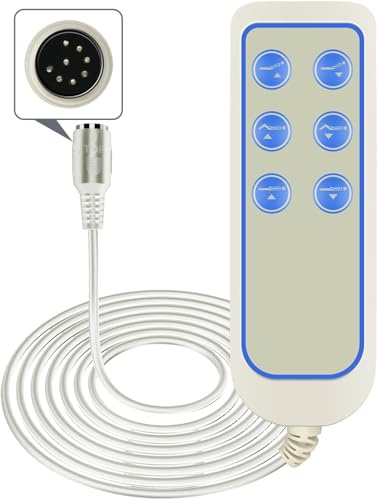 WKOLF Nouvelle contrôleur de Fauteuil inclinable électrique IP66, Commande de lit relevable à 6 Boutons et 8 Broches pour Fauteuil releveur électrique en PVC, PVC électrique IP66 pour Lits d'hôpital
