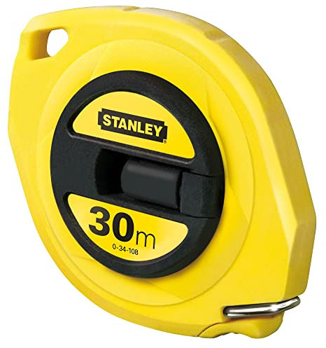 Stanley Kapselbandmass Standard Stahl 30m Länge, 9,5mm Massbreite, ABS-Kunststoff, Genauigkeitsklasse II, 0-34-108