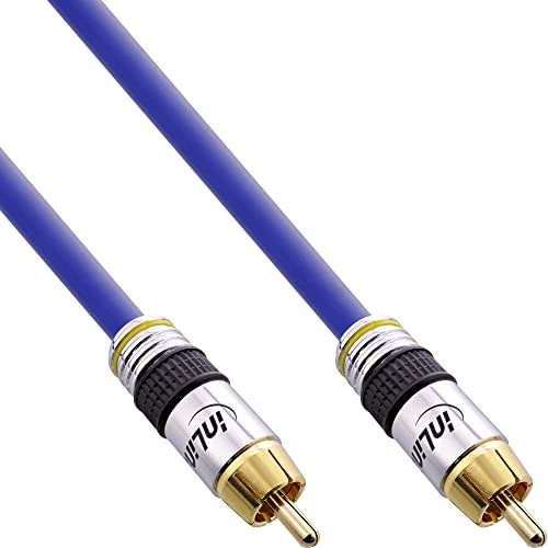 InLine 89825P Cinch kabel VIDEO & digital AUDIO, PREMIUM, förgylld kontakt, 1 x cinch kontakt/kontakt, 25 m