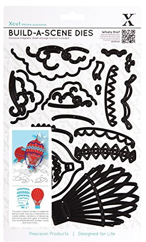 Xcut Build-A-Scene Dies 22 Pieces-Vintage Hot Air Balloon