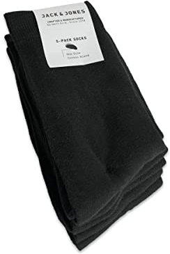 JACK & JONES herrstrumpor (förpackning med 5), Svart, one size