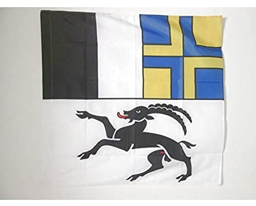 AZ FLAG Drapeau Canton des Grisons 90x90 cm Polyester 100D Fourreau | Usage intérieur et extérieur Drapeau décoratif des GraubÍ¼nden coutures doubles et bords renforcés avec fourreau pour mât