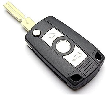 UMBAU - UMBAUKIT - Schlüsselgehäuse mit 3 Tasten Autoschlüssel Klappschlüssel Schlüssel mit Rohling HU58 Fernbedienung Funkschlüssel Gehäuse ohne Elektronik INION (für BMW (MS03A)