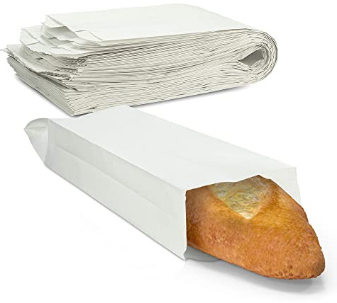 MT Products White Paper Bread Bags for Homemade Bread - 5.25 x 3.25 x 18 (Pack of 50) - Made in USA