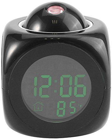 Haofy Projektions Uhr, LED Wecker, Multifunktions Digital LCD Wand Projektionsstimmungs Talking Temperatur Anzeige für Schlafzimmer, Decke, Küche, Schreibtisch, Regal, Wand