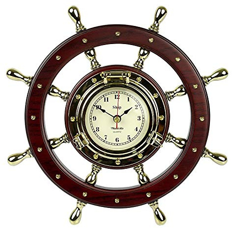 Nauticalia - Reloj de Rueda de Barco (aleación)