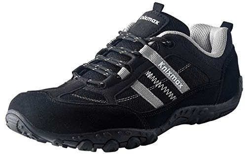 Knixmax Scarpe da Trekking da Donna Leggero Scarpe da Escursionismo Antiscivolo Traspiranti All'aperto Sportive Passeggio Arrampicata Scarpe da Montagna Nero EU40
