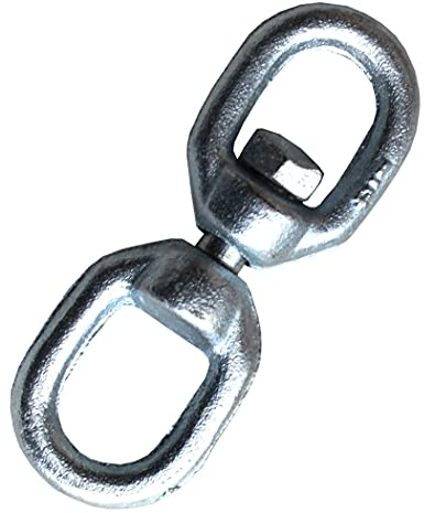 Lisaro Drehwirbel, Kugelgelagerter Stahl Drehwirbel, 7mm bis 200kg belastbar, Ideal für Hängesessel, Boxsack, Schwenkgrill, Hängestühle Yoga Veranda Sitz, 360° Swivel Haken, Wetterbeständig.