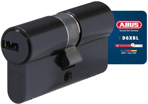ABUS Cylindre profilé D6XBL 35/35 avec carte de code et 5 clés - 96809 - Noir