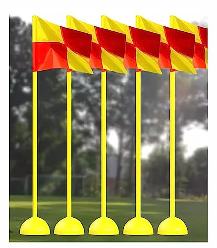 Slalom Stöcke Eckfahnen-Fußball-Trainingsstange, Multifunktionales Agility-Stangen-Set Mit 5 Stück, Markierungsstange Mit Wasser- Oder Sandinjektionsbasis for Outdoor-Sport Und Fitness ( Size : 1.5m/5
