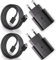 2-Pack 25W Cargador USB C para Samsung Galaxy S25 S24 S23 S22 S21 S20 FE S10 S9 S8 A55 A54 A53 A52 A51 A50 A34 A33 A14 A13 Z Flip 6/Z Fold 6 5G, Cargador Rápido con Cable de Carga Rápida Tipo C 2M