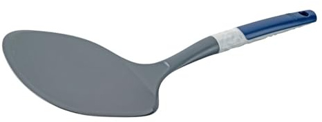 Tasty Pancake Turner, 34 x 15.5 cm, Ideal for Fried Eggs, Pancakes and Crepes, Non-Stick, Heat Resistant up to +270 °C, Dishwasher Safe, Grey/Blue