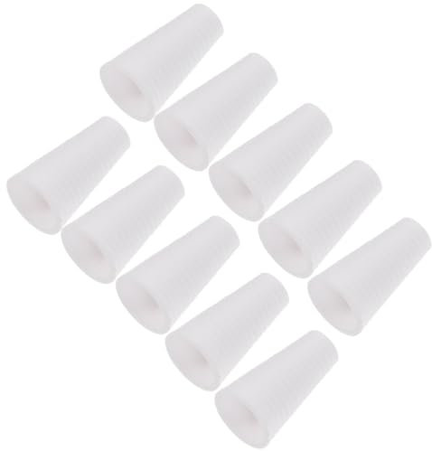 Artibetter Zugschnur-Quasten Weiße Fenster-Jalousie-Kordelknöpfe 15 Stück Kunststoff-Jalousieschnur-Anhänger Tropfen-Zugende Für Raffrollos Vorhang-Bastelarbeiten Kordelzug-Quasten