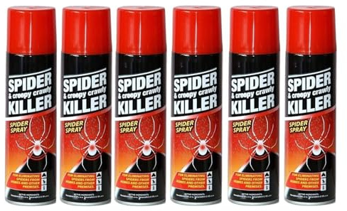 PEBBLE HUG Spider & Creepy Crawly Insect Killer Spider Spray, Destroying All Indoor Spider Infestations Fast, Spider Repellent Spray, No More Spiders 200ml (Pack of 6)