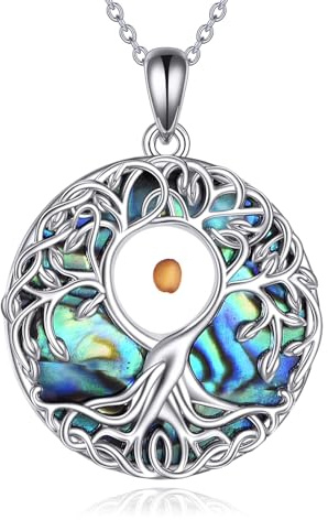YFN Collier arbre de vie en argent sterling avec pendentif nœud celtique pour homme et femme