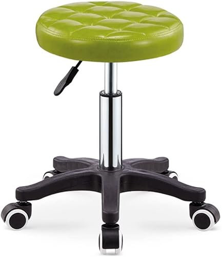 LXGJSQY Hocker auf Rädern, Schönheitssalonhocker, Friseurstuhl, drehbar, anhebbar, runder Hocker, Nagelstudiohocker, Flaschenzug, Kosmetikhocker, runder Hocker, 40–53 cm (Farbe: #1), Ehe