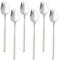 OT-NVWOZR 6 Stück 304 Edelstahl Sporks, 2 In 1 Abendessen Gabel Lang Salatlöffel Suppenlöffel Salatgabel Nudellöffel, 20cm Multifunktion Löffel und Gabel für Camping zu Hause oder auf Reisen