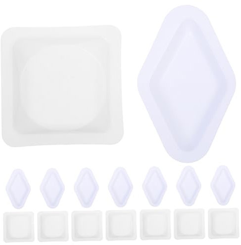 SOLUSTRE 100 Coupelles De Pesée En Plastique Avec Bords Chanfreinés, Carrées Et Rhombiques, Plateaux De Pesage Réutilisables Pour Poudre En Laboratoire, Outils Légers Et Compacts Pour Pesée Précise