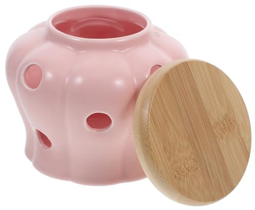 PRETYZOOM Tarros De Cerámica Para Almacenar Ajo y Cebolla Tapa Para Encimera De Cocina Ventilado De Cerámica