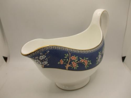 Wedgwood Blue Siam Pattern Gravy Sauce Boat Only 13cm Height Made in England