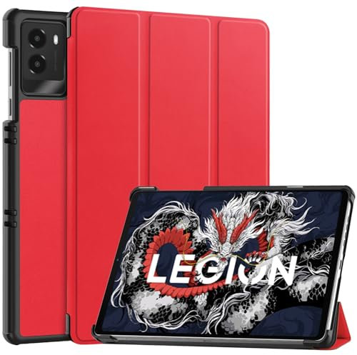 Schutzhülle für Lenovo Legion Y700 3. Generation 2025, 22,4 cm (8,9 Zoll), TB-321FC, intelligent, leicht, dreifach faltbar, mit automatischer Aufwach-/Schlafmodus, für Lenovo Legion Y700, Rot