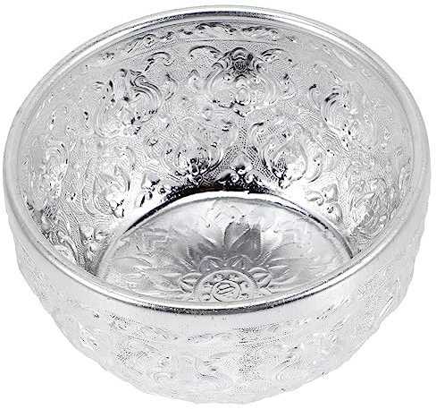 LAPYAPPE Bowl De Metal Decorativo para Ensaladas y Sopas Tazón De Diseño Artesanal Utensilios De Cocina para Servir