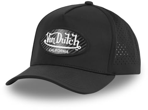 Trucker Cap with Mesh Mesh and Print Rubber Sport, Black, One Size
