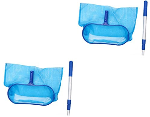 YARNOW 2 STK Blatt Rechen Mesh plastikenten plasure caakg Pool net Schwimmbadnetz Poolreiniger Aquarium Pool-Kit Schlauch Schwimmen sauberer Reinigung zum Schwimmen Blue