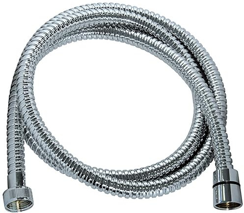 Flexible de douche 1m75 en Inox - ROUSSEAU - Double agrafage - Ecrou anti-torsion - Chromé