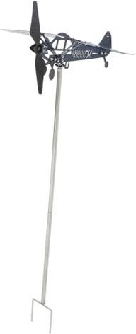 YXKJHH Veleta de avión, Campanas de Viento para Exteriores, Molino de Viento para jardín, Veleta de avión para Techo, decoración de jardín de Metal, Molinos de Viento, Veleta de Cazador p