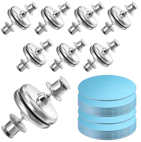 YUXIANLB 16 clip laterali magnetiche per tenda da doccia, fibbia magnetica a prova di perdite, per mantenere la tenda chiusa alla parete, antivento, protegge dagli schizzi per tutte le vasche