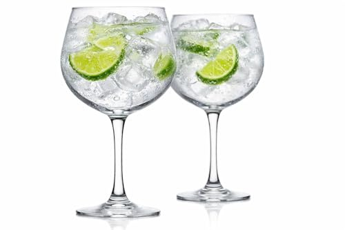 Cristal D'arques Ultime Crystal Gin Gläser 2er Set - Ballonschale Gin Glas Geschenkset, 700ml breite Schale kristallin, elegantes französisches Design, spülmaschinenfest