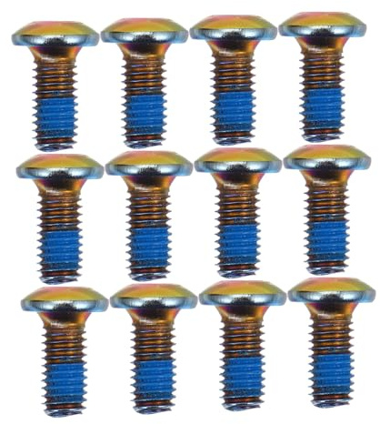 QUMIIRITY 1 Box Titanium Steel Brake Pad Screws Corrosion Resistant Disc Brake Fixing Screws for Mountain Bikes E Bikes Hybrid Road Seven Colors