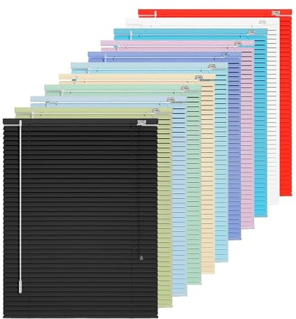 YZJTSXQHY Persiana Venecianas de Aluminio 25 mm, Estores Veneciana para protección de la intimidad, Cortinas Horizontales Personalizables con Muchos tamaños Ancho 25 cm-215 cm(Beige)