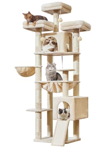 Taoqimiao Árboles Rascadores para Gatos XXL 193 cm, 3 Plataformas, MS047M