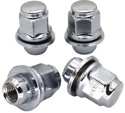 Boulons de jante Compatible avec Lexus pour LX450s 1996 1997 Voiture Chrome M12x1.5 Écrous de roue en acier au carbone Mag Rondelle de siège