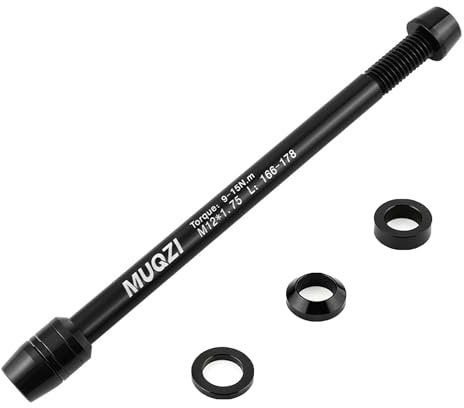 Bike Trainer Steckachse Adapter Fahrrad Rollentrainer Steckachse Adapter aus Aluminiumlegierung, M12 x 1.75 Gewindesteigung 166-178 mm,Kompatibel mit Rennrad Mountainbike für Indoor Training