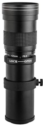 lentille， Objectif téléobjectif 420-1600 mm F8.3 Compatible avec Les appareils Photo Reflex numériques Nikon D3100, D3200, D3400, D5500, D5200, D5600, D90, D7500 et D7200.