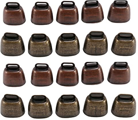 Buttfast 20PCS Cow Horse Sheep Grazing Small Brass Bells,Cowbell Retro Bell for Horse Sheep Grazing Copper,Cow Bells Noise Maker