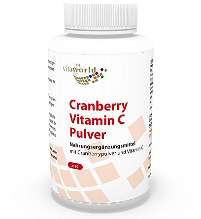 Vita World Cranberry 400Mg + Vitamin C 180 Capsules Made in Germany